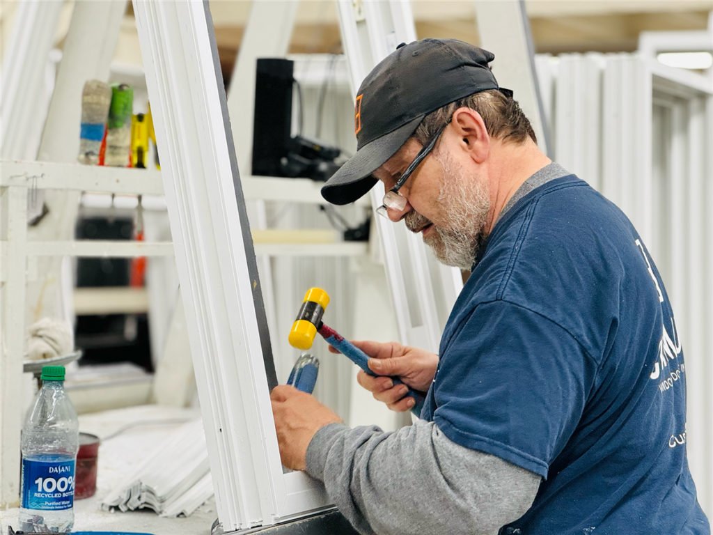 Assembling a white uPVC window frame | Only Windows