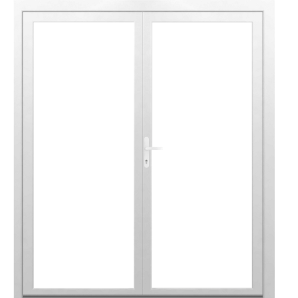 Kunststof dubbele deur-vol glas-wit-160×215 – NexWin71.
